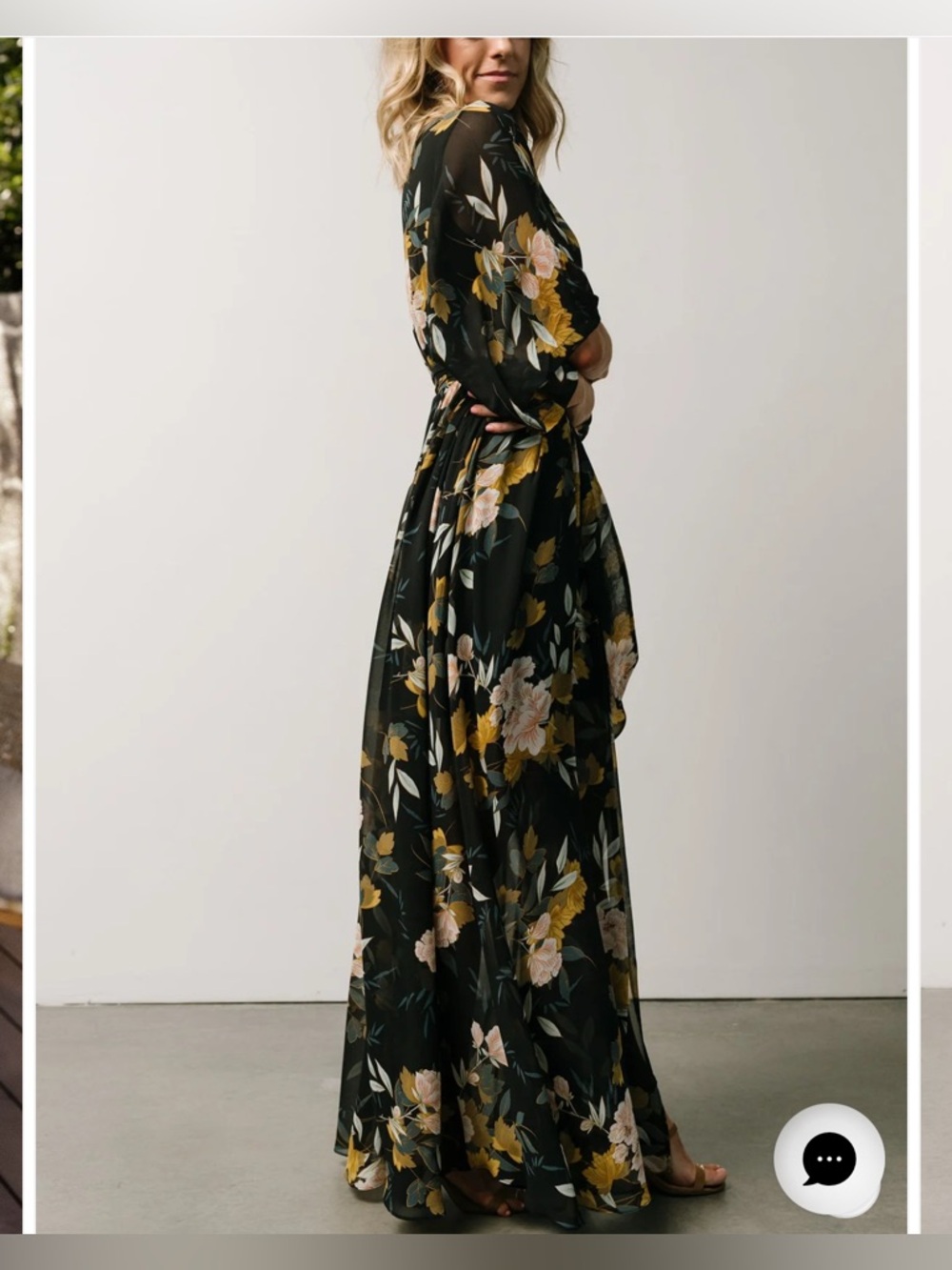 New Baltic Born Kia Kimono Maxi Dress – Navy Floral – Size XXL